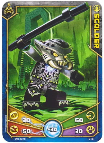 LEGENDS OF CHIMA Deck #2 Game Card 216 - Scolder