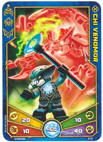 LEGENDS OF CHIMA Deck #2 Game Card 218 - Chi Venomor