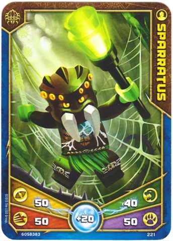 LEGENDS OF CHIMA Deck #2 Game Card 221 - Sparratus