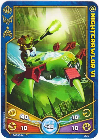 LEGENDS OF CHIMA Deck #2 Game Card 222 - Nightcrawlor VI