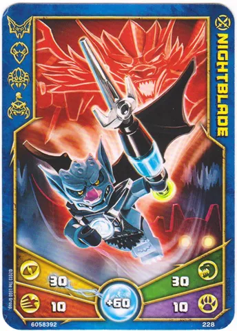 LEGENDS OF CHIMA Deck #2 Game Card 228 - Nightblade