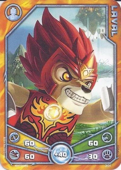 LEGENDS OF CHIMA Deck #3 Game Card 301 - Laval