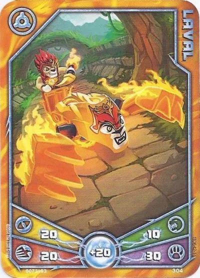 LEGENDS OF CHIMA Deck #3 Game Card 304 - Laval