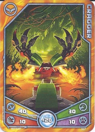 LEGENDS OF CHIMA Deck #3 Game Card 307 - Cragger
