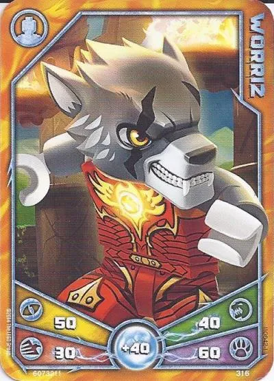 LEGENDS OF CHIMA Deck #3 Game Card 316 - Worriz