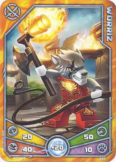 LEGENDS OF CHIMA Deck #3 Game Card 320 - Worriz