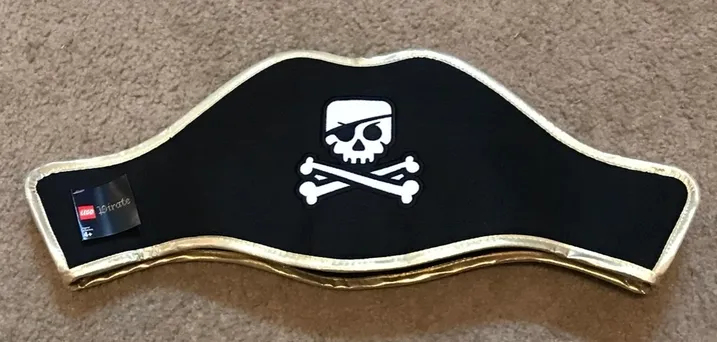 Headgear Hat, Pirate Bicorne with Skull and Crossbones