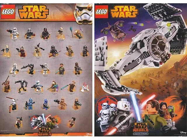 Star Wars 2015 Rebels Minifigure Gallery / TIE Defender Prototype Poster - Double-Sided