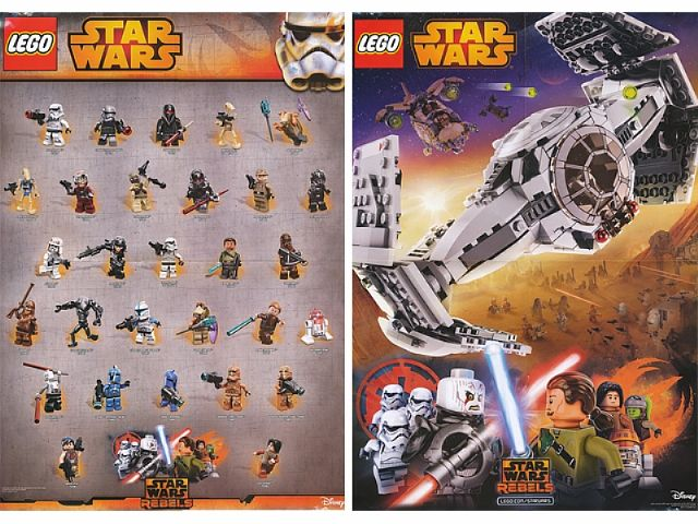 Star Wars 2015 Rebels Minifigure Gallery / TIE Defender Prototype Poster - Double-Sided