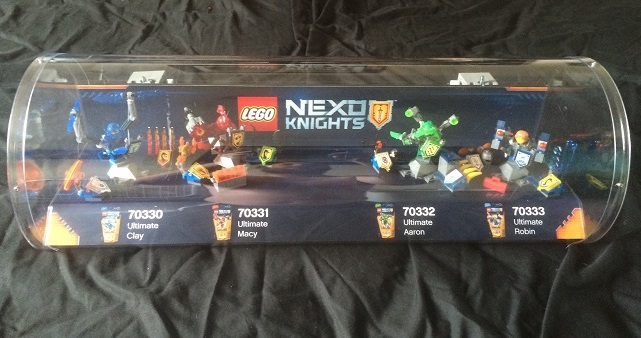 Display Assembled Set, Nexo Knights Sets 70330, 70331, 70332, 70333 in Plastic Case