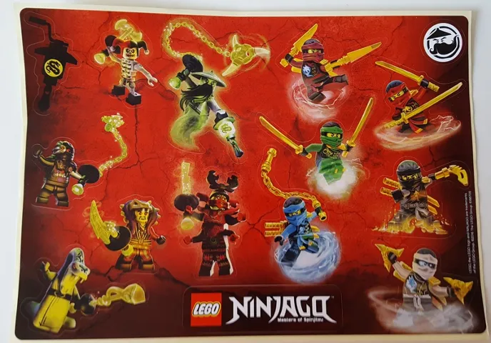 Sticker Sheet, NINJAGO Masters of Spinjitzu, Battle Stickers, Sheet of 13