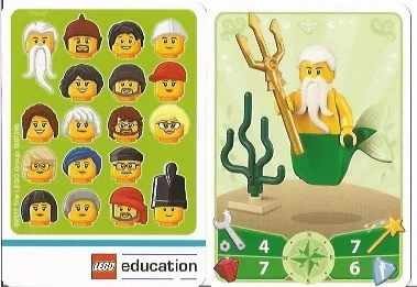 Education Set 45023 Game Card 02 - Merman