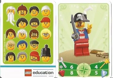 Education Set 45023 Game Card 14 - Pirate Captain