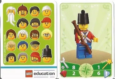 Education Set 45023 Game Card 18 - Soldier with Backpack