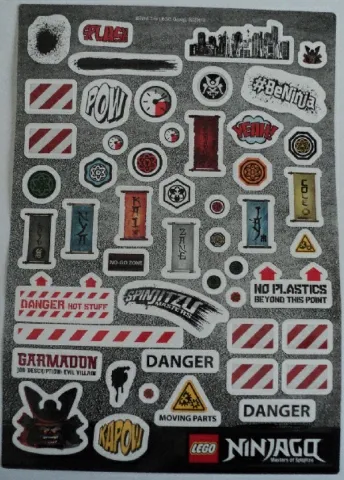 Sticker Sheet, NINJAGO Masters of Spinjitzu, Sheet of 50