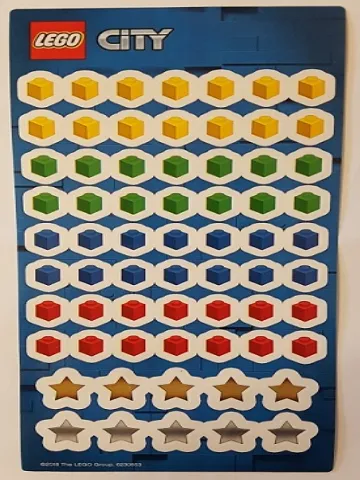 Sticker Sheet, City Mountain Police, Sheet of 66 Stickers