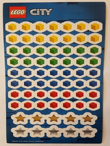 Sticker Sheet, City Mountain Police, Sheet of 66 Stickers