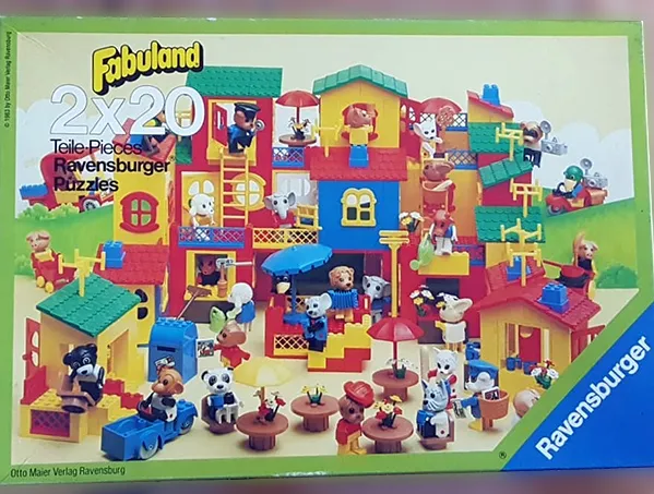 Fabuland Puzzle, Town Garden Party, 2 x 20 pieces