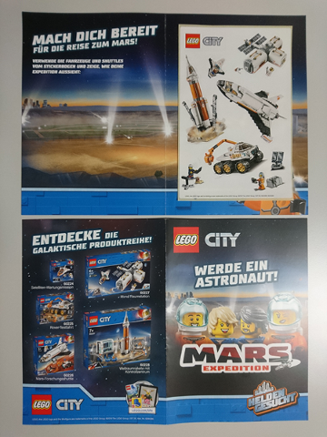 Sticker Sheet, City Mars Expedition, Sheet of 9 Stickers with Folder