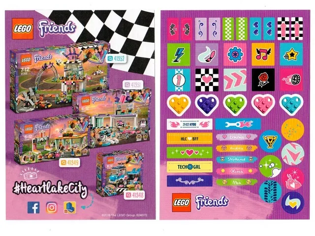 Sticker Sheet, Friends, Sheet of 44 Stickers, Double-Sided