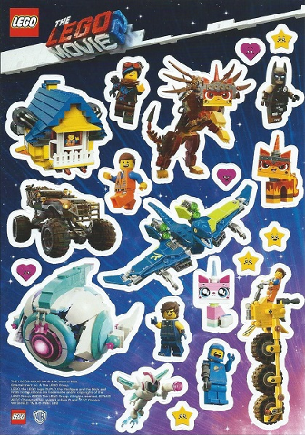 Sticker Sheet, The LEGO Movie 2, Sheet of 21 Stickers