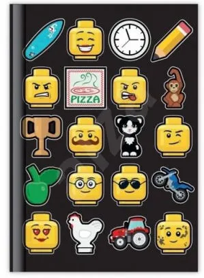 Notebook, Minifigure Heads and Accessories