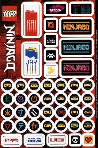 Sticker Sheet, NINJAGO Next Level
