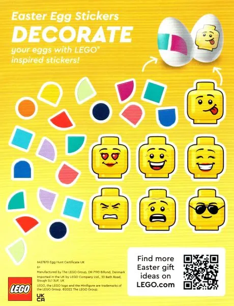 Sticker Sheet, Easter Egg Stickers