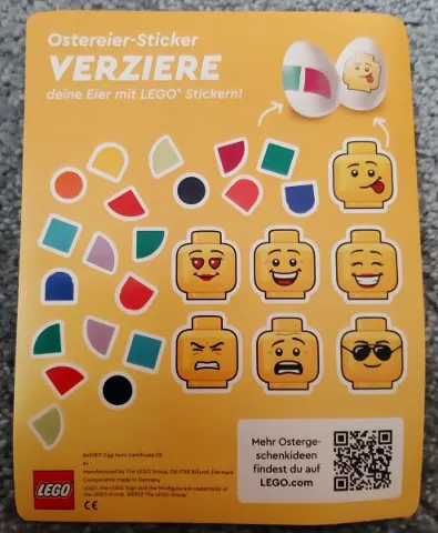 Sticker Sheet, Easter Egg Stickers - Ostereier-Sticker (German Version)