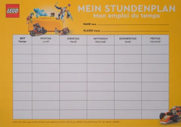 School Timeplan - 2022 (Mein Stundenplan / Mon emploi du temps)