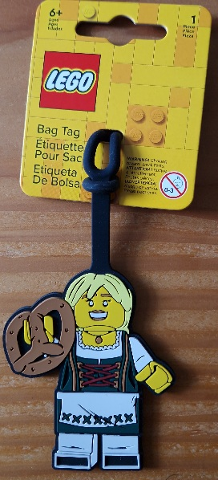 Bag / Luggage Tag, Silicone, Pretzel Girl