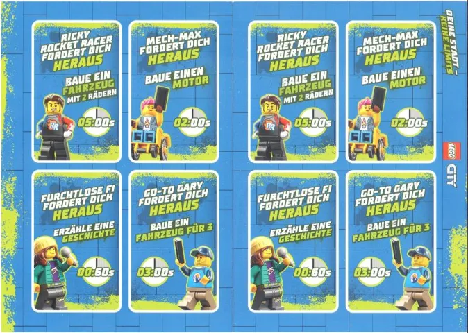 Trading Card, LEGO City - Sheet of 8 Cards (6460227_DE)