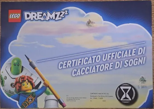 DREAMZzz Certificate - Cacciatore di sogni (Italian)