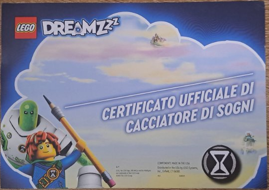 DREAMZzz Certificate - Cacciatore di sogni (Italian)