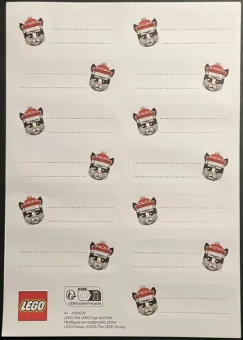 Sticker Sheet, Gift Labels with Cat Heads