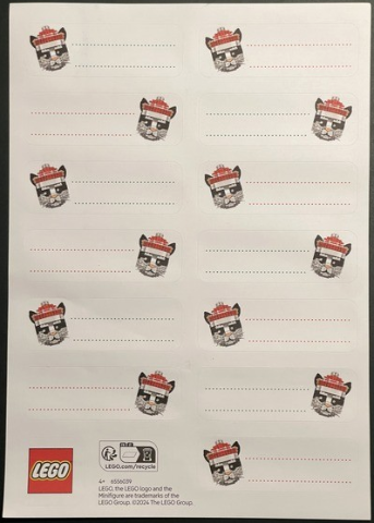 Sticker Sheet, Gift Labels with Cat Heads