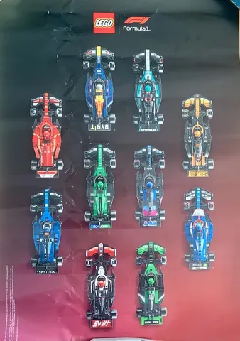 SPEED CHAMPIONS Poster 2025, Formula 1 Race Cars from Above