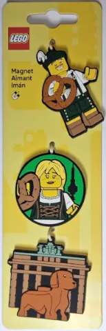 Magnet Flat Set, Berlin (3) - Lederhosen Guy, Pretzel Girl, Brandenburg Gate