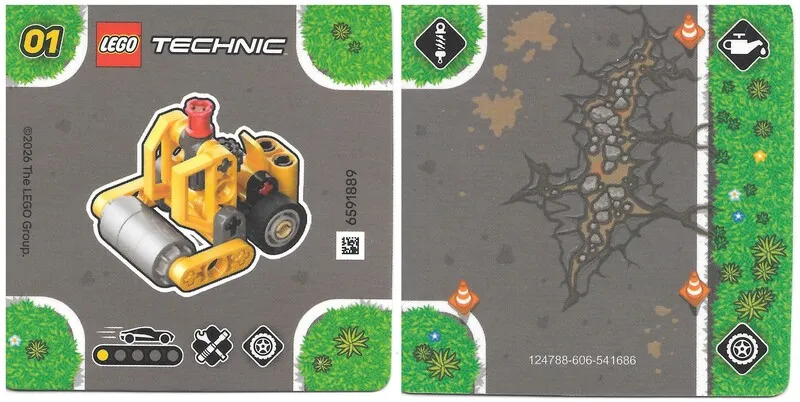 Mighty Machines Trading Card Series 1 - # 01 Road Roller