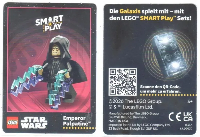 Card, Promotional Star Wars SMART Play - Emperor Palpatine (German)