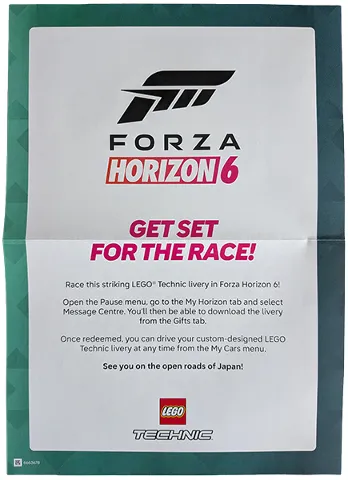 Flyer 2026 Technic Set 42234 Insert - Forza Horizon 6, Get Set For The Race!