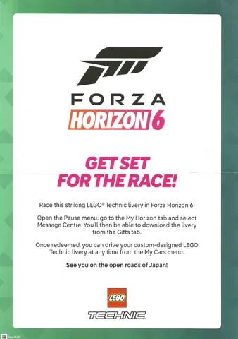 Flyer 2026 Technic Set 42235 Insert - Forza Horizon 6, Get Set For The Race!