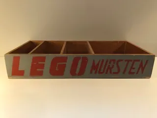 Wooden Storage Box Retailer 4 Partitions (LEGO Mursten Norway)