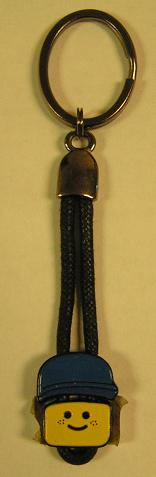 Minifigure Head Male on Slider Metal Key Chain