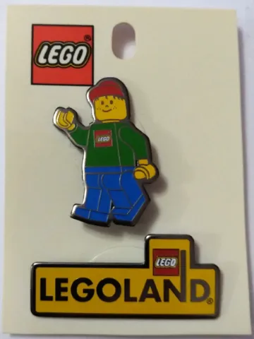 Pin, Minifigure - Boy with Green Top, Blue Legs, Red Hat, and Pin, LEGOLAND - Set of 2