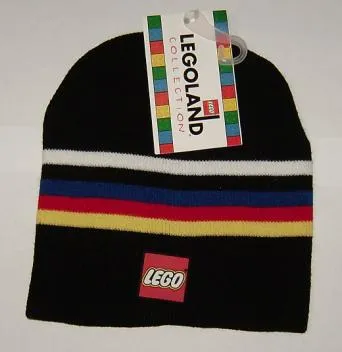 Hat, Knit Cap with Stripes and LEGO Logo Pattern