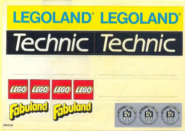 Sticker Sheet for Set 760-1 - (199358)