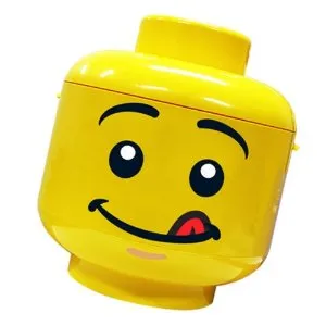 Sort & Store Minifigure Head - Cheeky Face Pattern (with Tongue)