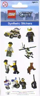 Sticker Sheet, City Police, Set of 8