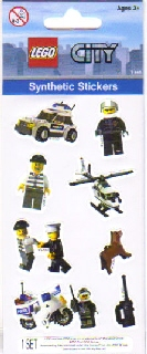 Sticker Sheet, City Police, Set of 8
